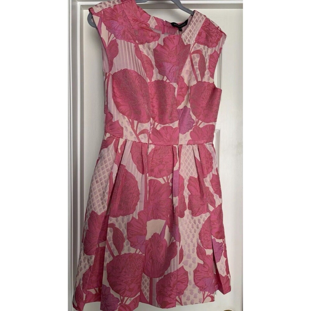 Kaya Sloane Womens Dress size MEDIUM pink floral pattern retro spring Easter